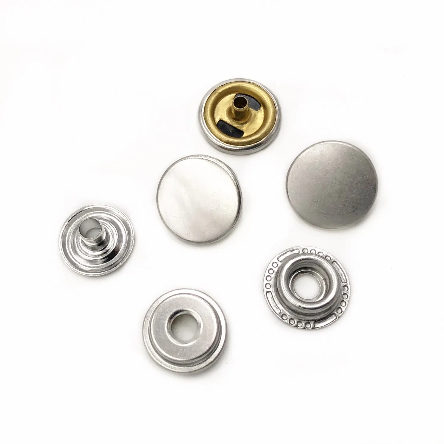 Nickel -free Brass Metal Spring Press Snap Button For Clothing - Buy ...