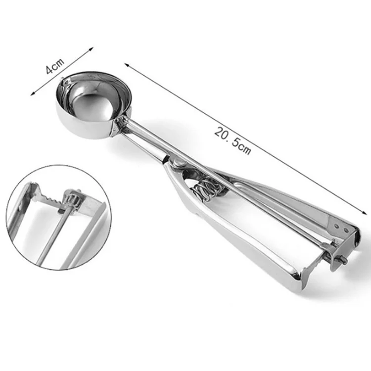 

3 PCS Metal Ice Cream Scoop Trigger Cookie Scoop Set, Stainless steel