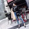 New style spring sheepskin coat snake pattern leather suede shirts
