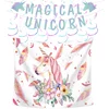 rainbow color swirl hanging magic unicorn banner photo background Unicorn birthday party supplies