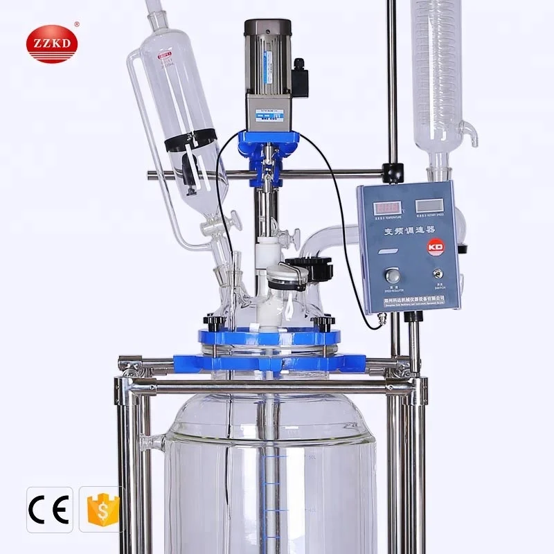 
Chemicals Hydrogenation 50L Jacketed Glass Reactor 