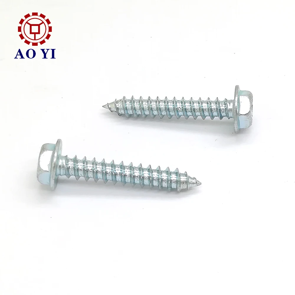 
Standard hex flange head sheet metal self tapping screw with washer 