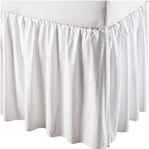 Solid White Tailored Bed Skirt 550 TC Cotton SPLIT Corner All Bed Size Drop Sale
