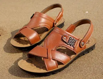leather upper sandals