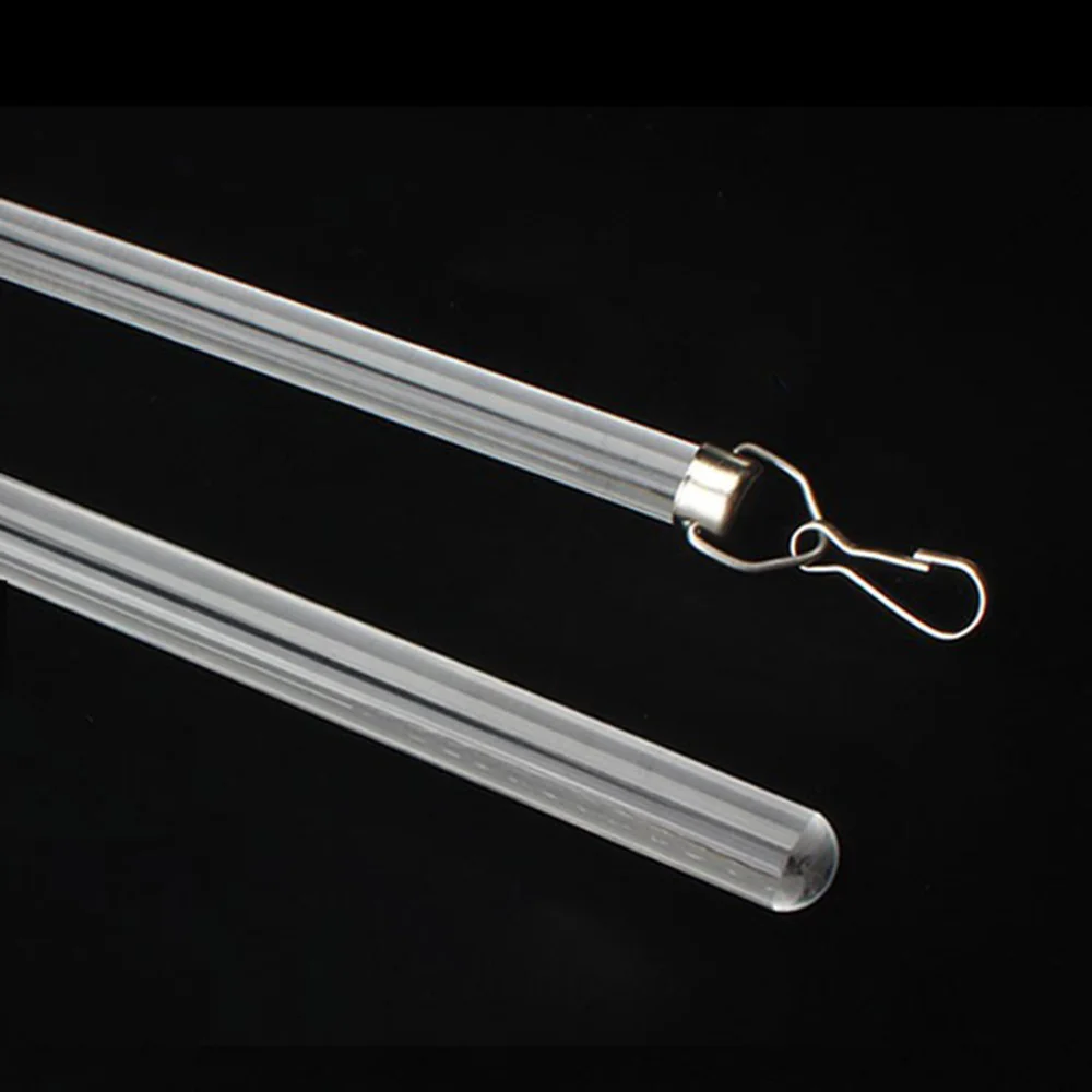 12mm transparent acrylic curtain rod with metal handle  in stock
