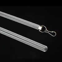 

12mm transparent acrylic curtain rod with metal handle in stock