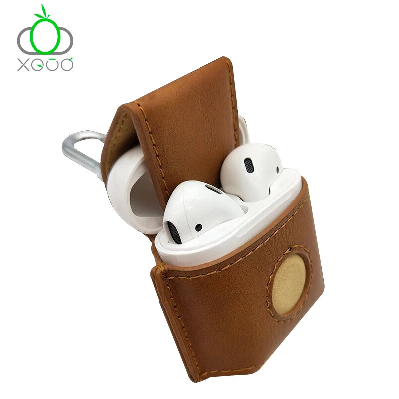 

New Product New stylish high end leather Pu leather Clasp protector with belt clasp pocket for Airpod/wireless headset