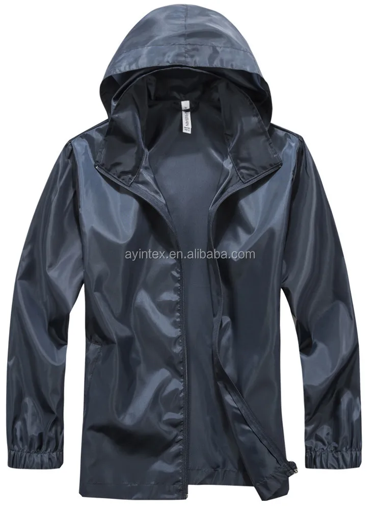Popular Waterproof Black Men Foldable Rain Jacket Buy Men Rain Jacket