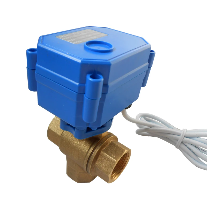 2018 New Three Way Motor Operated Brass Electrical Motor Ball Valve ...