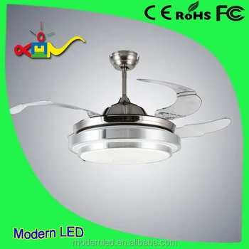 Ceiling Fan With Led Light 42inch Retractive Blade Buy Retractive