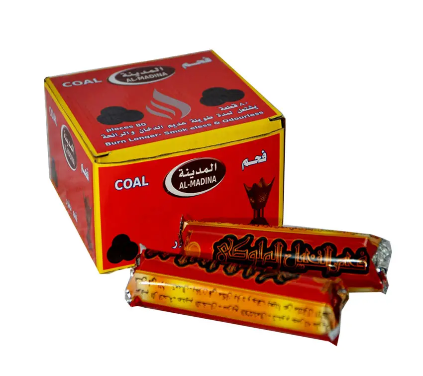 Hongqiang Instant Light Coal Bamboo Round Shisha Charcoal For Hookah