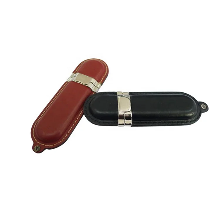 

Hot Sale usb flash drive with logo sticker metal leather 3.0 stick