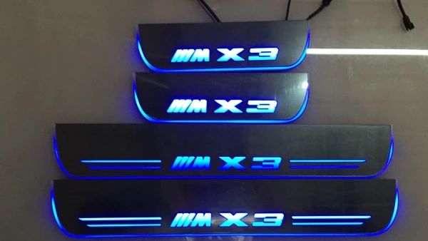 Logo size customize led door sill scuff plate supply quality door sill plate