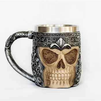 Skeleton Cup Stainless Steel Cup 3d Stereo Mug Bar Ktv Decorating