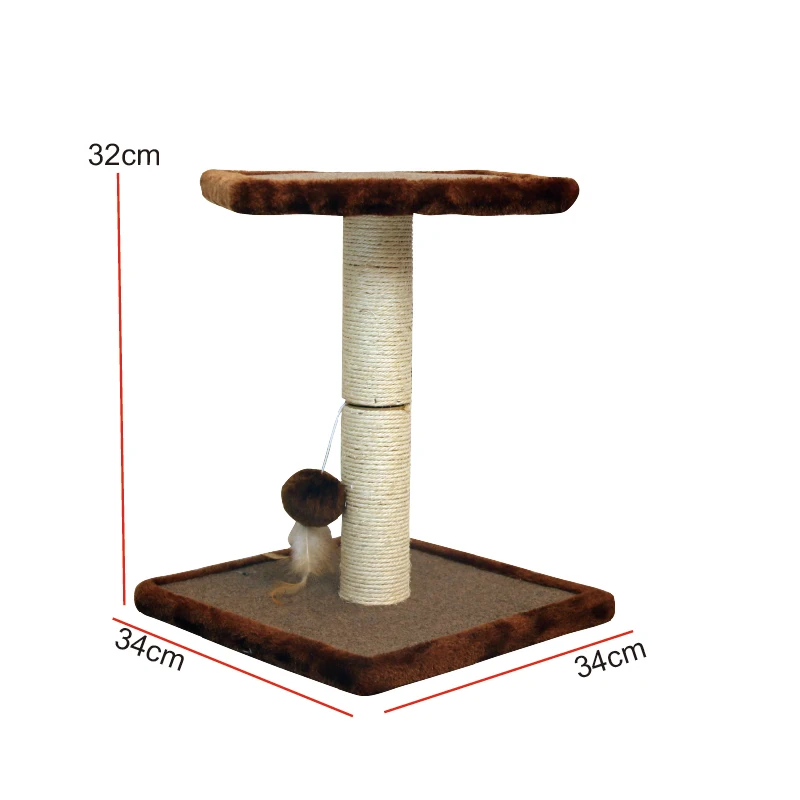 
New Product Sisal Scratcher Discount Cat Funny Scratching Post Cat Tree With Toy 