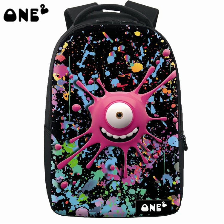 

ONE2 design red bacteria cute foldable nylon laptop backpack, Customized