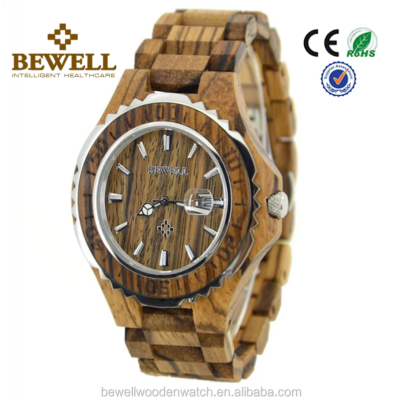 

Superior quality Original Handcrafted wooden watches bewell wooden hand watch IN STOCK, Four different color design