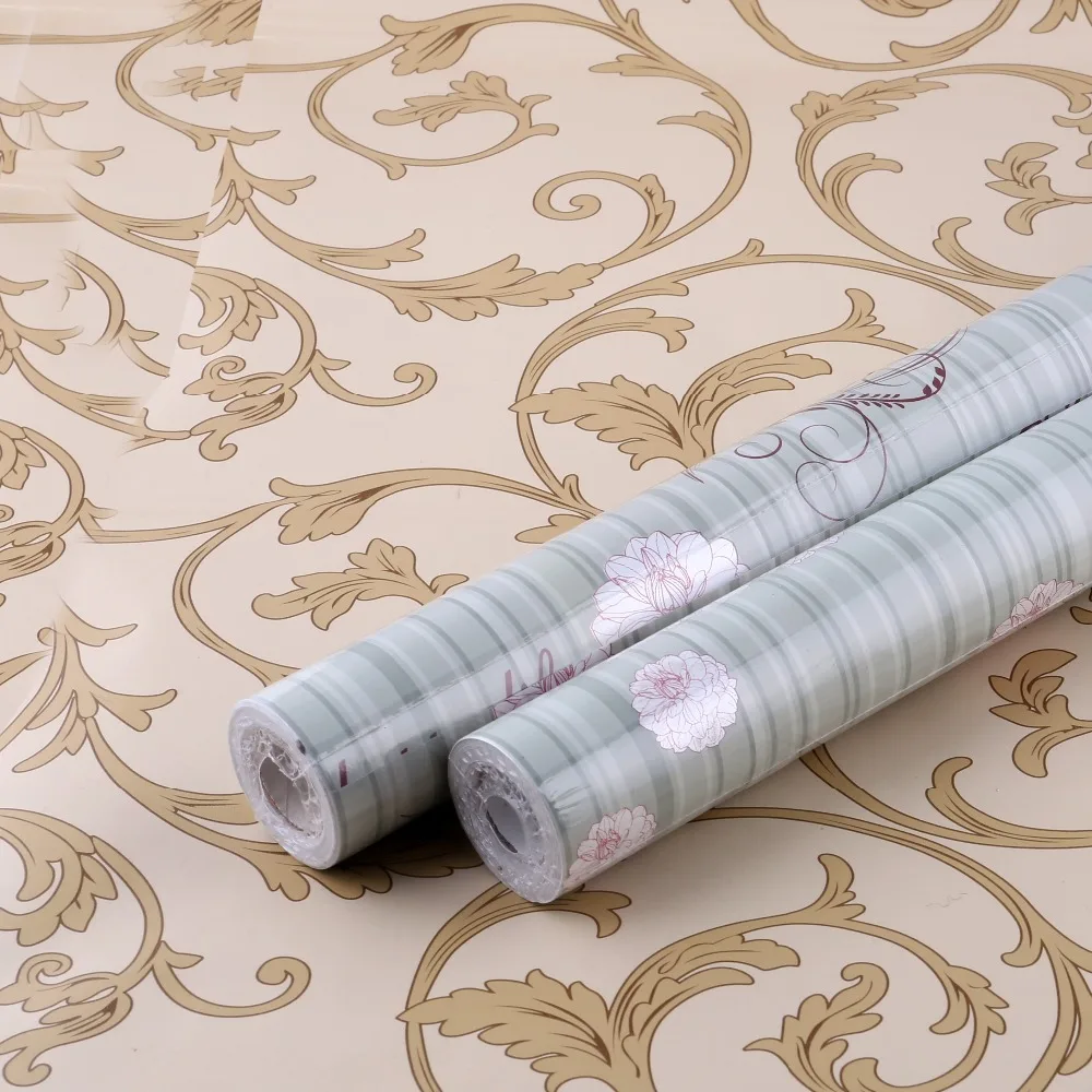 
Hot sales popular design embossed PVC self adhesive 3D printed stick wallpaper with strong glue for wall office home 