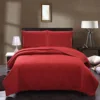 Wholesale Solid Color 100 Polyester Bedspread Ultrasonic Quilted Waster-washing Bedding Bedspread Coverlet Set for Bed