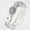 Vintage Antique Silver Cuff Interchangeable DIY 18MM Snap Button Personalized Bead Snap Jewelry Bracelet
