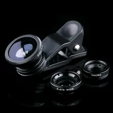 For Samsung Galaxy Duos I9082 Grand Prime 2 3 Grand neo I9060 Universal Fisheye Wide Angle Macro Lenses 3 in 1 Mobile Phone Lens