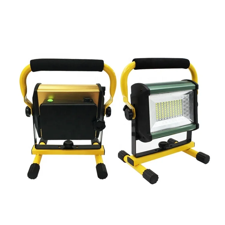 100W glad green housing color rechargeable led work light with Replaceable battery