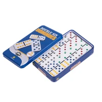 

YUANHE Double 6 color Dot Dominoes with tin box custom colored dominoes