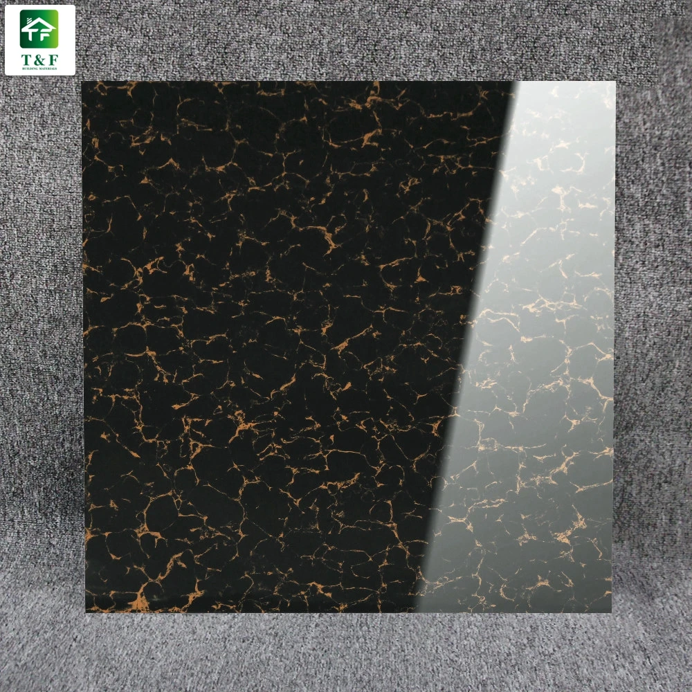 Butterfly Black Light Large Thin Porcelanato Polished Porcelain