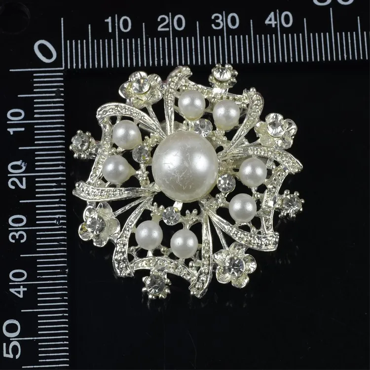 fashion pearl Flower brooch pin, rhinestone brooch for wedding
