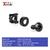 Black M6 mounting screws and cage nuts for 19" data network server rack cabinet