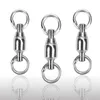 High Strength Stainless Steel Fishing Swivel Rolling Snap Lure Connectors Tackle Accessories