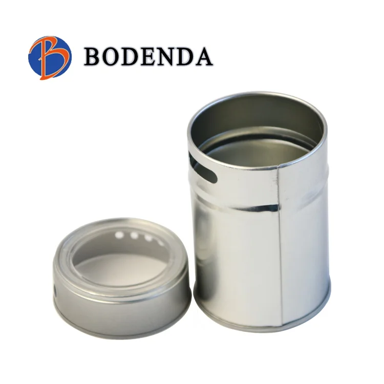 Wholesale  round metal condiment spice  tin container with holes