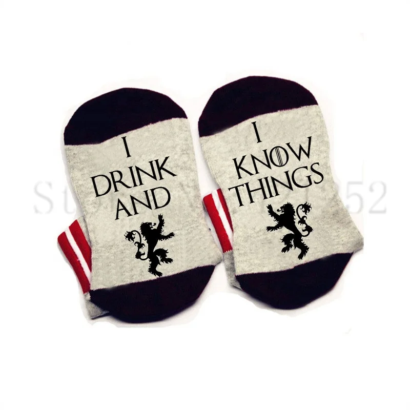 

Game of Thrones Socks I drink and I know things socks cotton elastic comfortable unisex socks