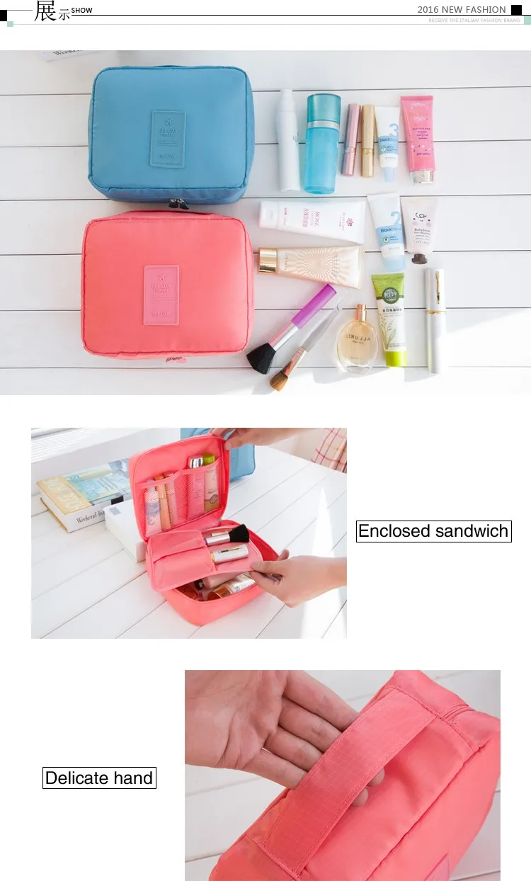 cosmetic bags with storage compartments