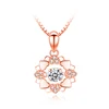 Christmas Valentine's Day hot hot heart glamour style rose gold 925 silver pendant