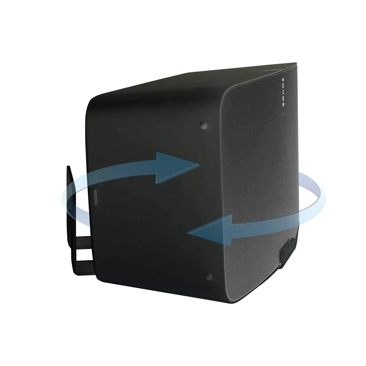 Vebos wall mount Sonos Play 5 gen 2 rotatable black en optimal sound experience in every room - Compatible with SONOS PLAY:5
