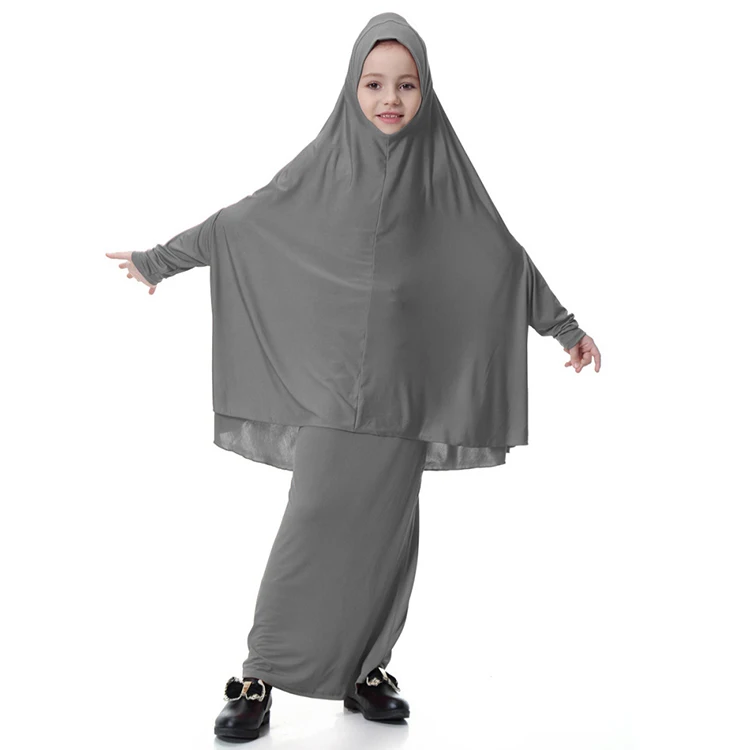 

children new fashion plain 2pc black prayer outfit, Multi colors