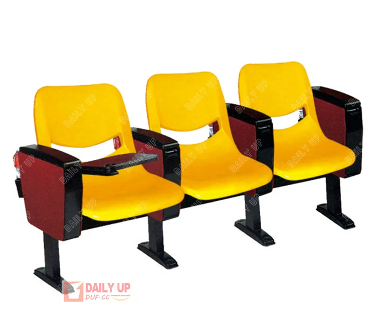 Cheap Auditorium Chair with Writing Table Lecture Room Plastic Theater Seating Chairs Outdoor