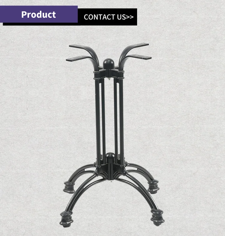 Cheap Stainless Steel Coffee Dining Cafe Tulip Cast Iron Metal Crank Table Base For Marble