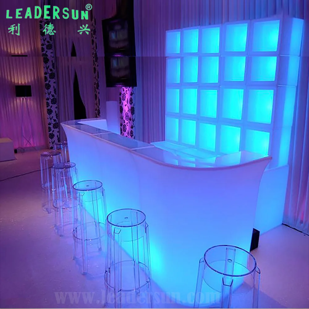 
Morden waterproof RGBW 16 color changing portable light up LED furniture bar counter for Bar KTV party wedding 
