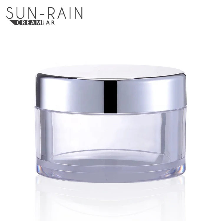 
PETG transparent blue 15g pp cream bottle 15ml eye cream jars with lid 