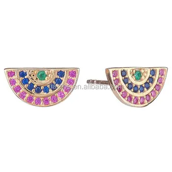 Rainbow Earrings Cz Cubic Zirconia Sterling Silver Rainbow Earrings Cz Cubic Zirconia Sterling Silver Moonstone