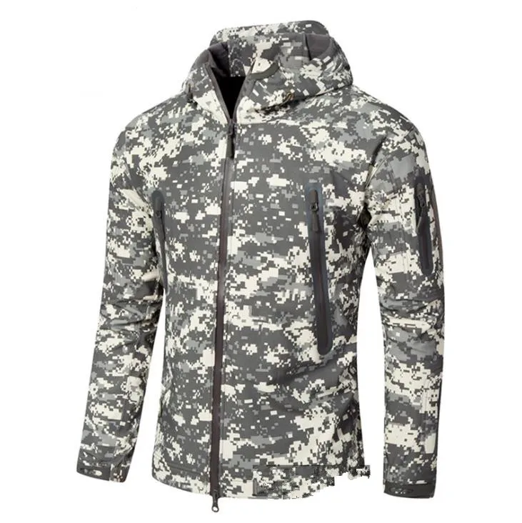 

Soft Shell Military Windbreaker Jacket Men Waterproof Tactical Jacket Coat Male Hoody Windproof Fleece Casual Jacket