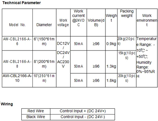 6 inches conventional fire alarm fire bell with 24V