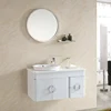 Commercial small modern bathroom wall hung bathroom vanities with round shape mirror