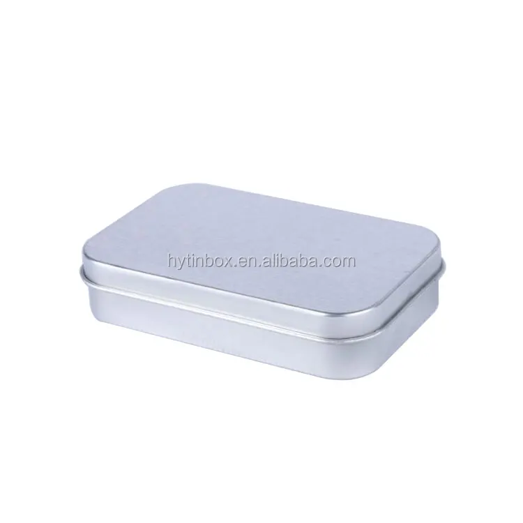 Hinged Lid Chewing Gum Tin Boxes Mint Tin Case Tablets Box 95x60x24 Mm