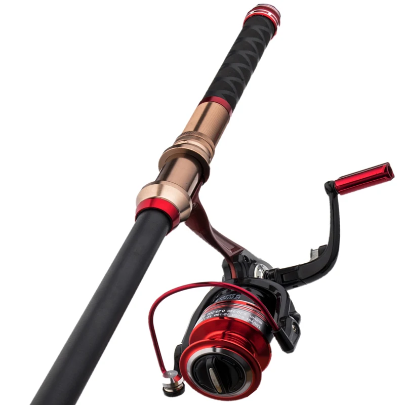 

Portable telescopic complete ultralight fishing rod with good price, Gold+black