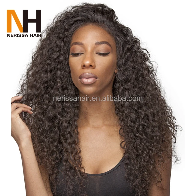 

High Density 150% Unprocessed Raw Human Hair Jerry Curly Wig Deep Curly Human Hair Lace Front Wig