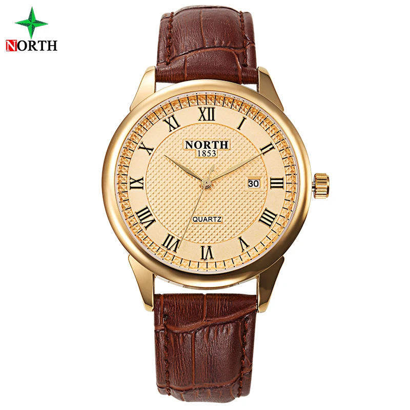 

North 6019 Men Quartz Luxury Brand Leather Strap Fashion Couple Watch