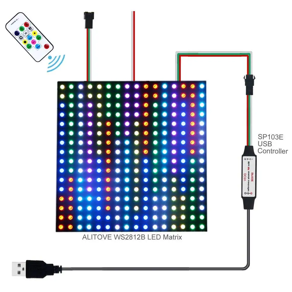 Dc524v Sp110e Pixel Led Controller By Smart Phone App For Ws2812b